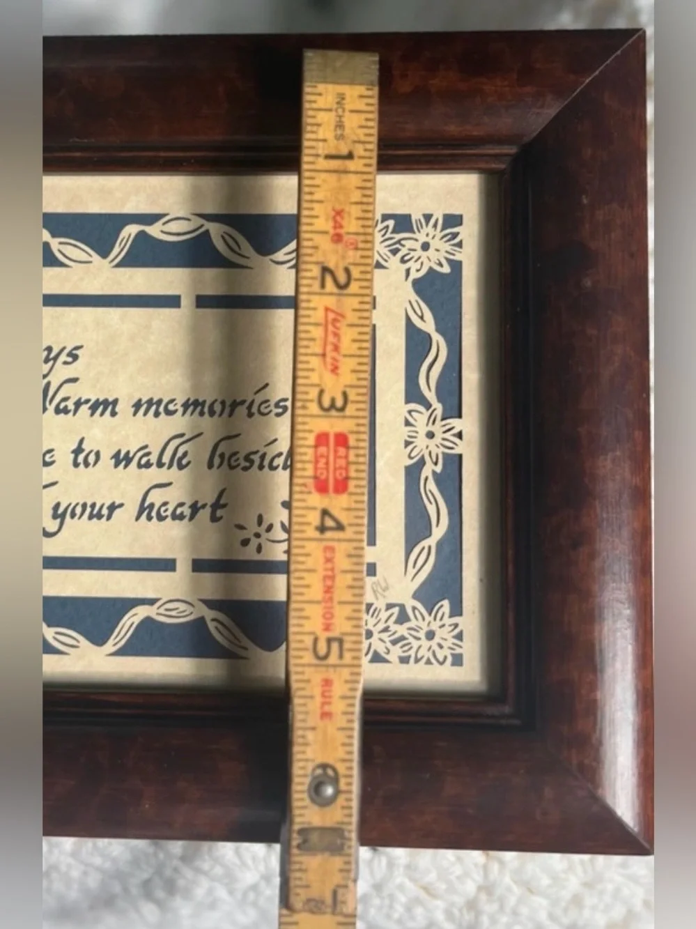 Scherenschnitte Scissor Cut Wishing You Love Framed & Signed Regina Walters 1990